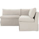 Fable Beige Slipcover Dining Banquette, L-Shape